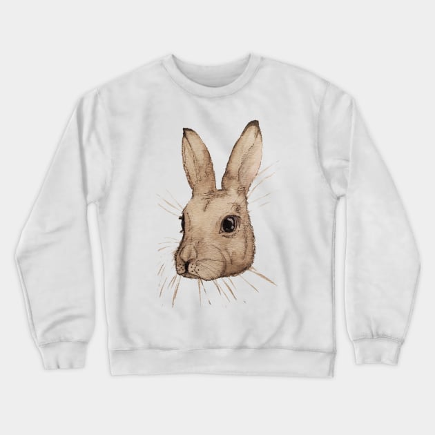 Harrington the Hare Crewneck Sweatshirt by csteever